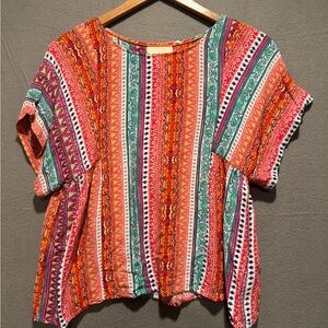 Maeve Multicolor Striped Blouse